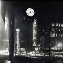 IL-Chicago-Oriental, IL-Chicago-United Artists, State Street at Night